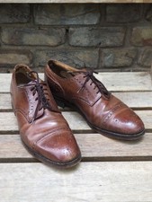 Vintage 1990s Church s brown tan leather cap toe brogue oxfords UK 9.5 US 10