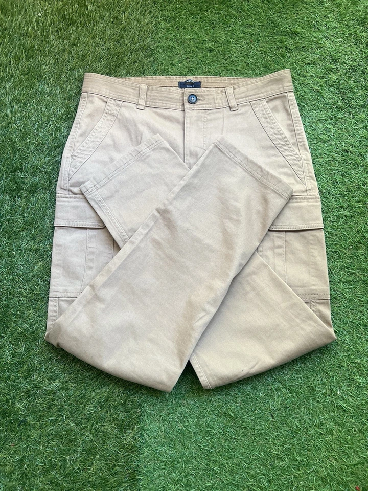KIABI pantalon cargo homme beige skinny fit taille 38 coton twill, poches cargo - Photo 4/4