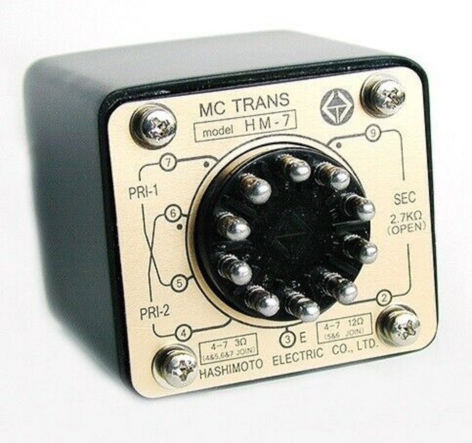 A Pair of Hashimoto HM-7 MC Cartridge Step up input Transformer