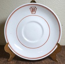 Pennsylvania PRR KEYSTONE logo LIBERTY Saucer 6"w LAMBERTON CHINA JOHN WANAMAKER