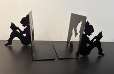 Cutout Figure Metal Bookends-Child Reading Book