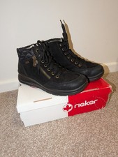 Rieker Boots Ankle Lace-up Black L7701 - New - UK6