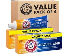 ARM & HAMMER Advance White Toothpaste, Teeth Whitening Baking Soda 6.0 Oz (4 Pk 0.79 per gallon