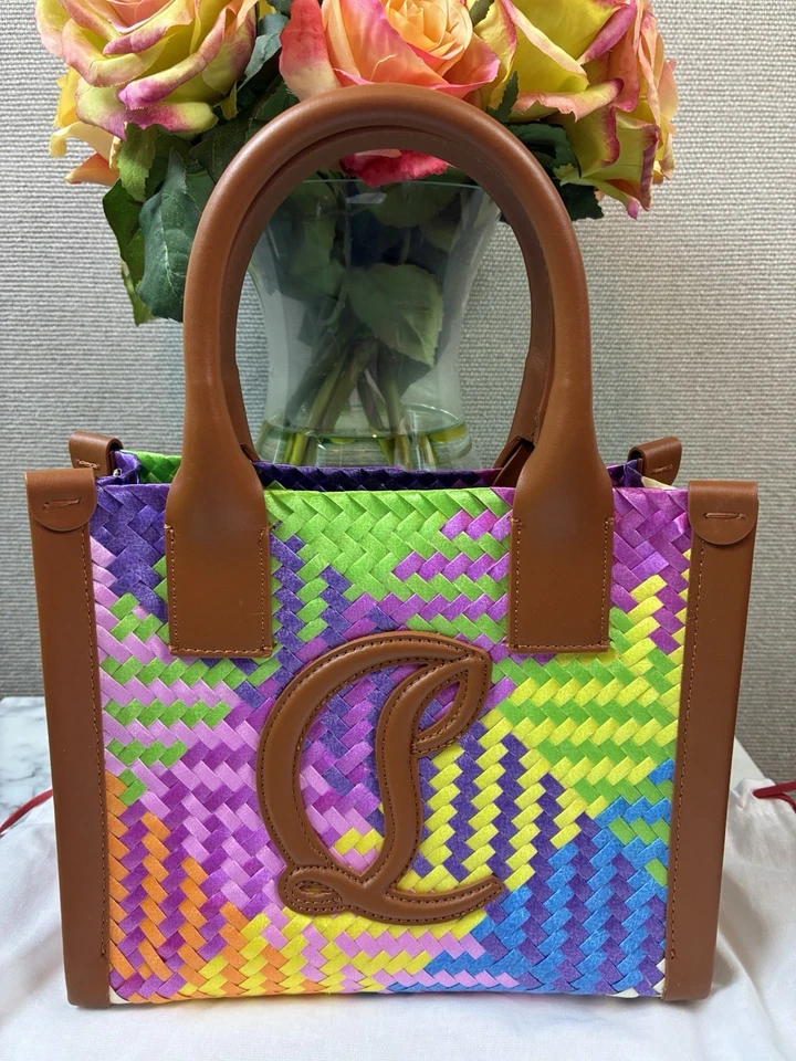 NWT Christian Louboutin Multicolor By My Side Woven Mini Tote - Retail $1490 - Image 2 of 4