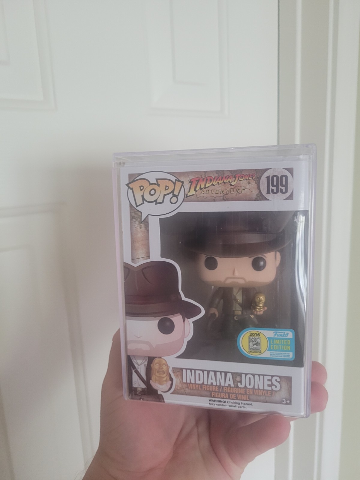 Funko Pop! Indiana Jones #199 SDCC 2016 LE ¡Exclusivo Como Nuevo con Protector Pop!