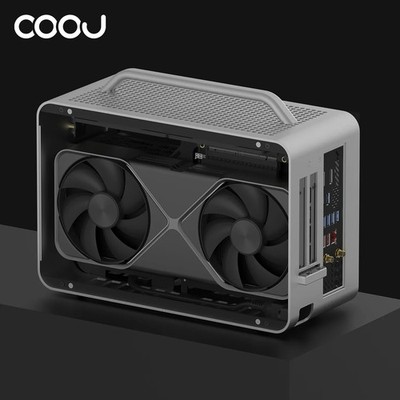 COOJ SF3 8.9L A4 Structure Aluminum Alloy ITX Case - Silver - Same