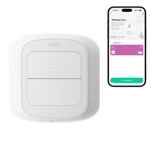 ORYZIC 2-Key Wi-Fi Smart Scene Switch, Tuya Native Wireless Wall Remote White