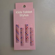 Kids Crayon Style Universal Tablet Stylus - 4 Pack Pink. Brand New In Box.