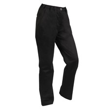 Mercer Culinary Renaissance Women's Black Chef Pants w/ Finished Cuffs - L
