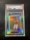 2024 Panini Donruss Rated Rookie Bo Nix Optic Holo Prizm RC PSA 9 Damaged Slab