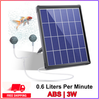 Biling Solar Pond Aerator W/ Battery Backup, Portable Design Solar Air Pump Pond