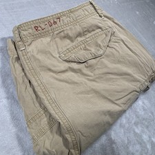 Vintage Polo Ralph Lauren Shorts 40 Cargo Paratrooper Military Fatigues Hole 