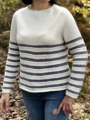 Handgestrickter Pullover aus Merino Extrafine   Größe L   weich, warm, Unikat