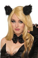 Black Cat Clip-On Ears Accessory