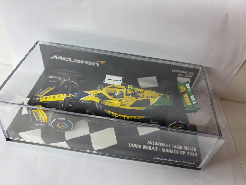 McLAREN MCL38 NORRIS MONACO 1/43 GP 2024 MINICHAMPS PMA - Immagine 4 di 4