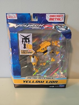 Voltron Legendary Defender Yellow Lion Diecast Metal Figure New Sealed