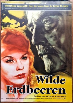 Filmplakat Wilde Erdbeeren Ingmar Bergman Doppelplakat Memorabilia Film 1960