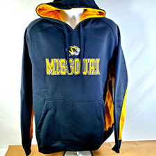 Missouri Tigers NCAA Hoodie Sweatshirt Black Gold Pullover Men  s 2XL