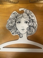 Two Vintage Mod Lady Head Hangers