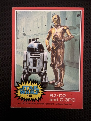 1977 Topps Star Wars #118 R2-D2 and C-3PO — TAG (grade unconfirmed)