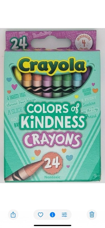 Colors Of KINDNESS Crayola Crayons New 24 Pk Social Emotional Learning Kind Club