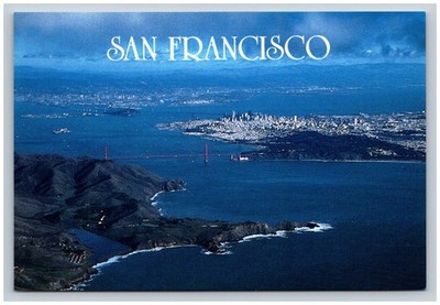 San Francisco Golden Gate Bridge San Francisco CA aerial view, 1980s Postcard 26