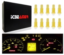 5 Pair Led T5 17 37 70 2721 Yellow Light Bulbs For Dashboard Indicator Gauge Y77