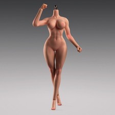 1/6 Female Suntan Big Bust Plump Silicone Seamless Body For 12" Action Figure