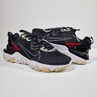 Nike React Vision DMSX Schwarz Rot Sneaker UK 12 US 13 CT3343-002 Laufschuhe