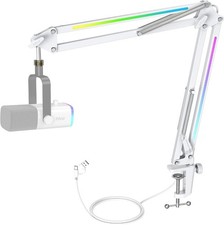 Bras de microphone FIFINE RGB équipé d'un support de microphone mobile en mét...