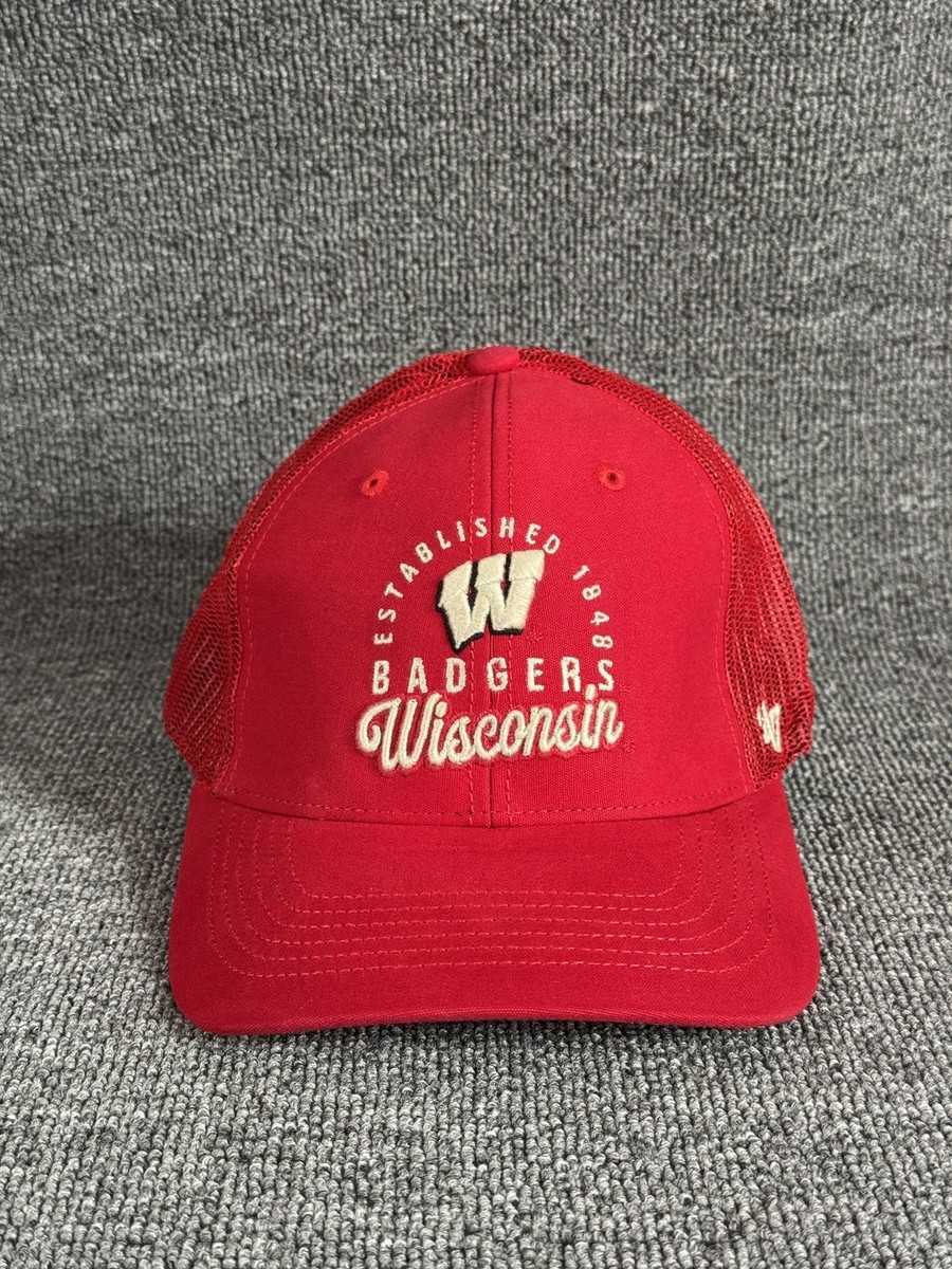 '47 Brand Wisconsin Badgers Trucker Snapback Red One Size NCAA Hat