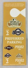 MLB 2011 Milwaukee Brewers World Series Game 2 Parking Pass