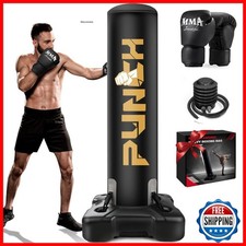 JUOIFIP JUW52S026ZXSD-02 Heavy Boxing Bag with Stand Inflatable Punching Bag
