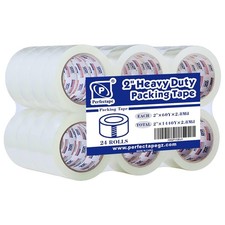 Ultra Strong 24-Pack Clear Packing Tape - 2.8 Mil Thickness for Safe Shipping