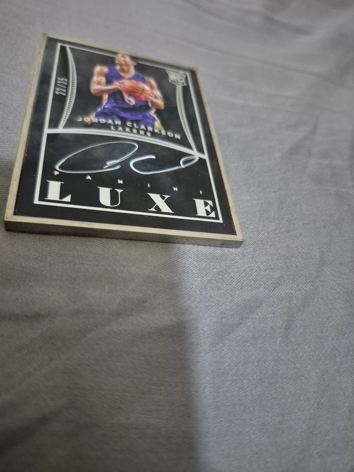 2014-15 Panini Luxe Auto/25 Jordan Clarkson #L-JCL Rookie Auto RC Foto 4 de 4