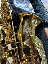 Roy Benson AS-302 Alto Saxophone Eb Brass Gold Lacquer w/ Case Strap Care Kit