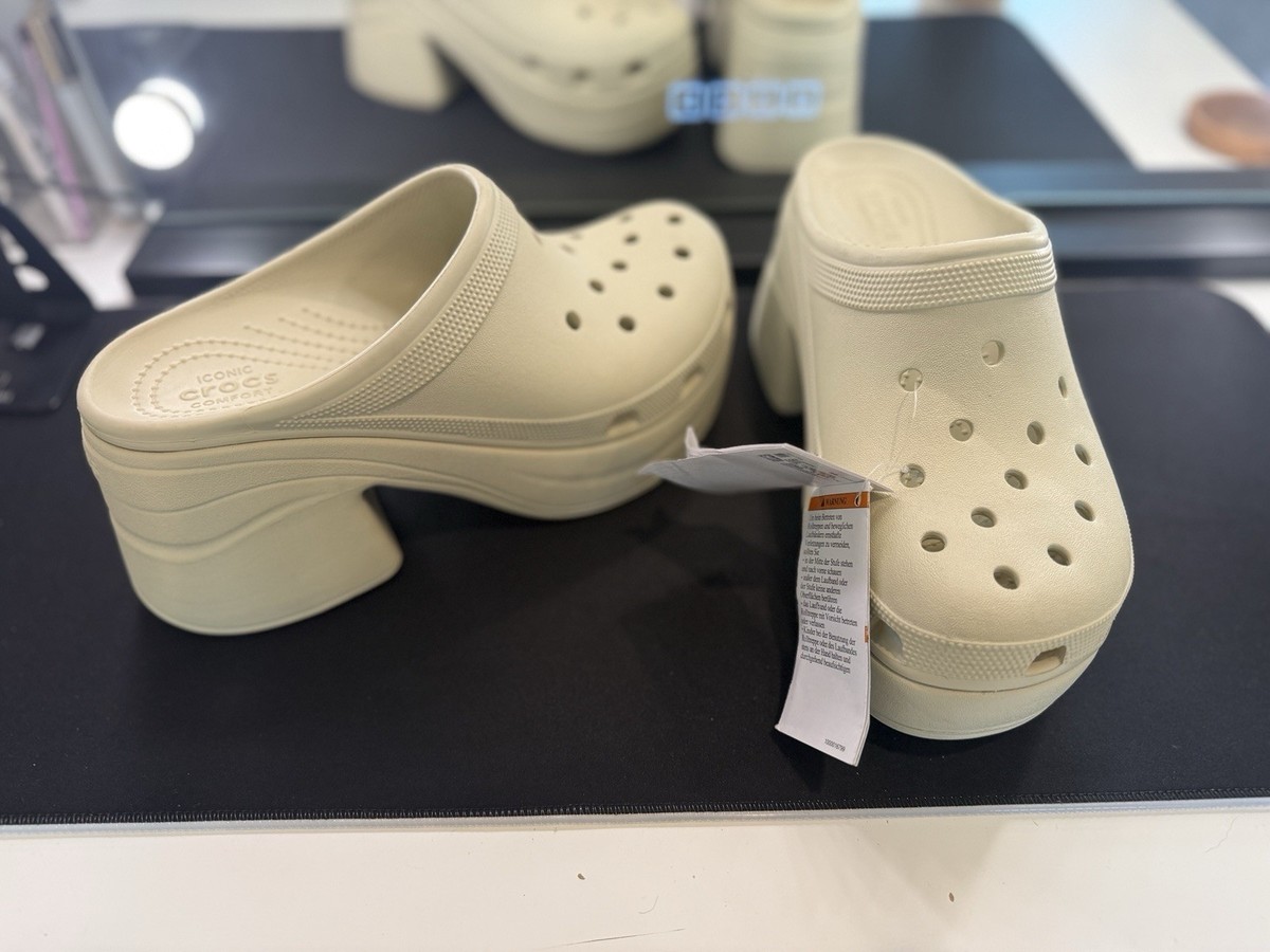 CROCS Siren Cream color Clogs mens 11 womens 13 Crocs Siren Clog High Heel Women main image 3