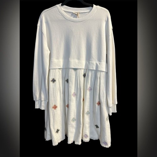 Mystree Twofer Dress with Embroidered Accents. Size Small. 19”-22” PTP. NWT