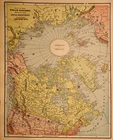 Antique 1892 Map ~ North Pole - Arctic Discoveries (11x14)-#05