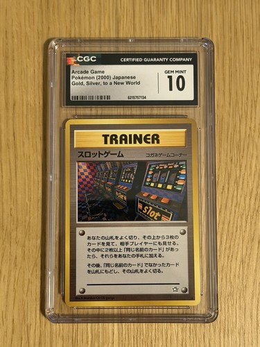 Pokémon TCG Arcade Game Trainer CGC 10 Gold, Silver, to a New World 2000 JP