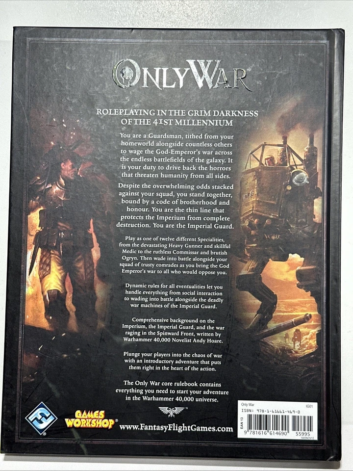 Warhammer 40k: Only War RPG: Libro de reglas de tapa dura básico como nuevo Foto 2 de 4