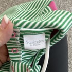 Squiggles by Charlie Green White Striped Collared Dress 12M Pima Cotton Girls — photo 2