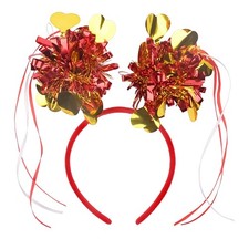 Valentine's Day Red Heart Head Bopper Glitter Heart Shaped Hairband