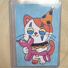 ACEO Original Cat Balloon Maker, Circus, Animals, Part of Collection of 4 — photo 2
