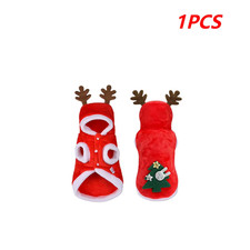 Festive Elk Dog Coat - Warm Christmas Outfit for Small Dogs  Cats