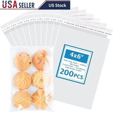 Clear Resealable Cellophane Bags 4x6 Inch 200 Pcs Treats Candy Jewelry Gifts New