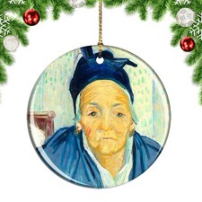 Van Gogh An Old Woman of Arles Painting Christmas ornament city travel souvenir