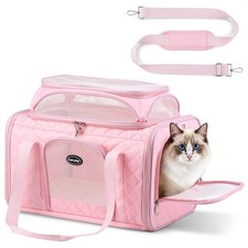 CarryTip Cat Carrier Airline Approved 17x11x9.5 17.0"L x 11.0"W x 9.5"H, Pink