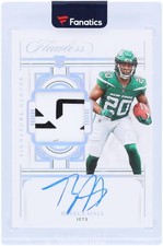 Breece Hall Jets Signed 2022 Panini Flawless Black Box #SG-BH #1/1 Rookie Card