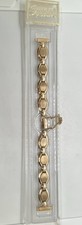 NOS SPEIDEL USA Ladies Watch Band Fancy Link Gold 5.75  Long Safety Chain 13mm